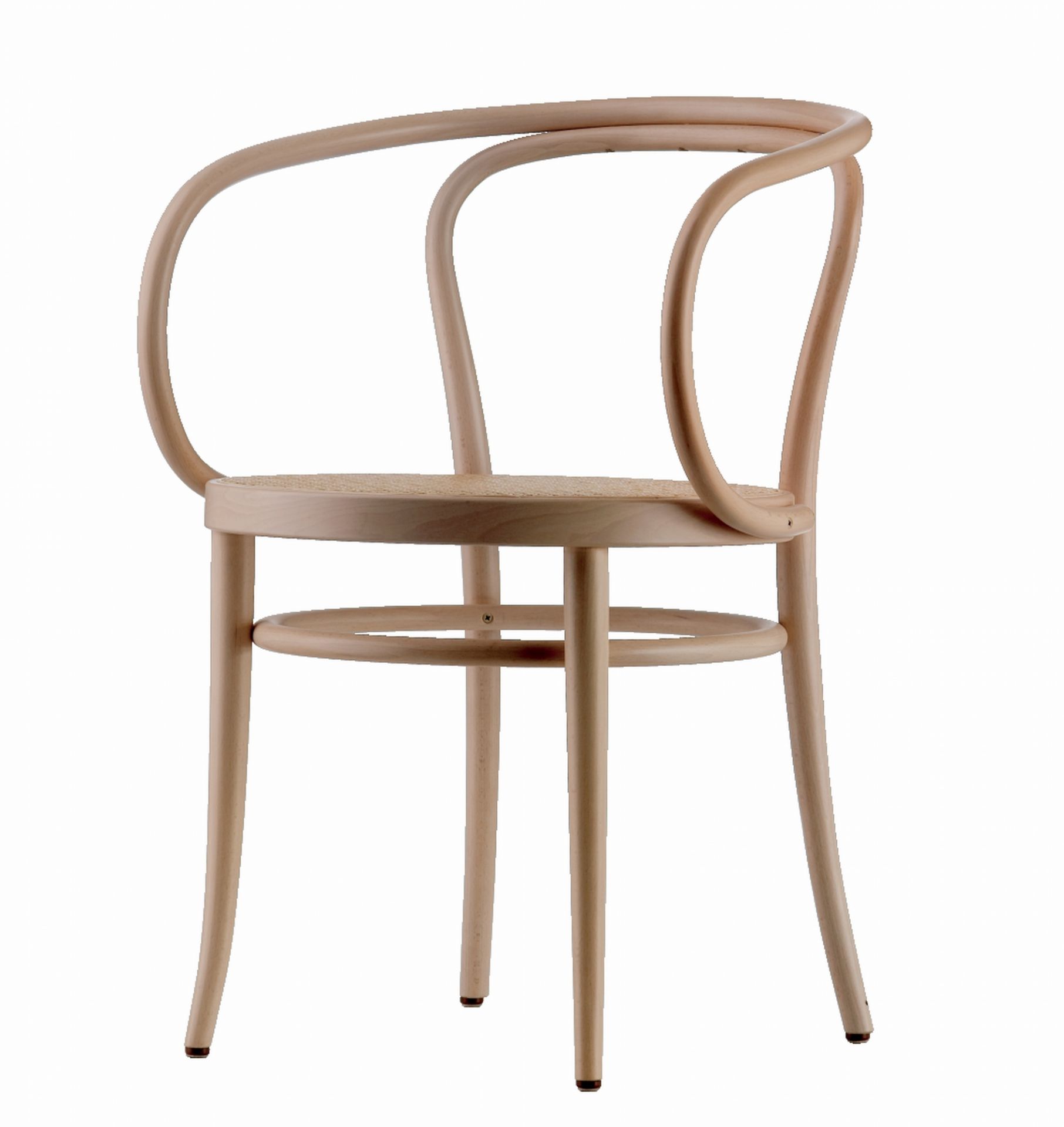 Heller 209 Bugholz Stuhl von Thonet mit Wiener Geflecht Sitzfläche, klassisches Design.
